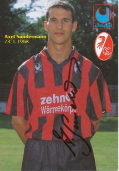 Axel Sundermann  1994/1995  SC Freiburg Fußball Autogrammkarte original signiert 