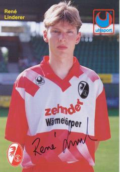 Rene Linderer 1993/1994  SC Freiburg Fußball Autogrammkarte original signiert 