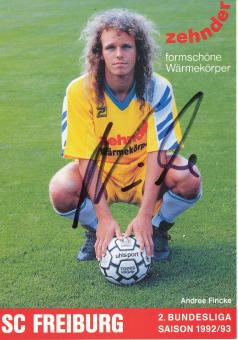 Andree Fincke  1992/1993  SC Freiburg Fußball Autogrammkarte original signiert 