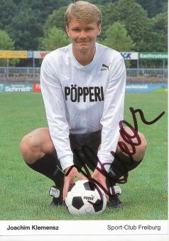 Joachim Klemensz  1990/1991  SC Freiburg Fußball Autogrammkarte original signiert 