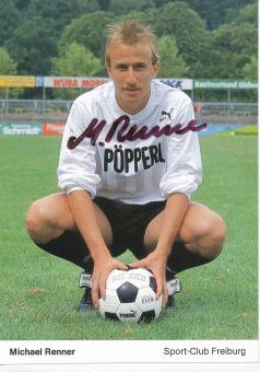 Michael Renner  1990/1991  SC Freiburg Fußball Autogrammkarte original signiert 