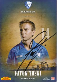 Faton Toski  2010/2011 VFL Bochum  Fußball Autogrammkarte original signiert 