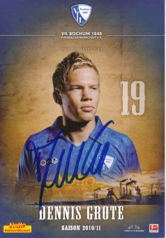 Dennis Grote  2010/2011 VFL Bochum  Fußball Autogrammkarte original signiert 