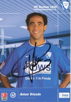 Anton Vriesde  2002/2003  VFL Bochum  Fußball Autogrammkarte original signiert 