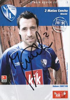 Matias Concha  2007/2008  VFL Bochum  Fußball Autogrammkarte original signiert 
