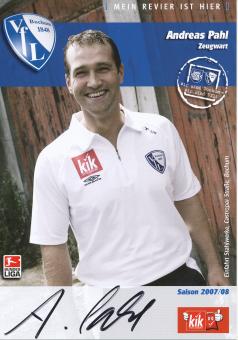 Andreas Pahl  2007/2008  VFL Bochum  Fußball Autogrammkarte original signiert 