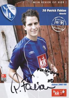 Patrick Fabian 2007/2008  VFL Bochum  Fußball Autogrammkarte original signiert 