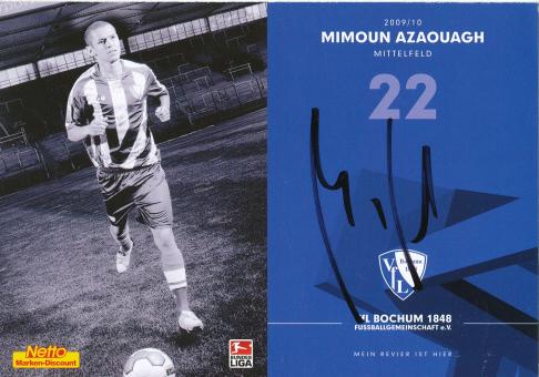 Mimoun Azaouagh  2009/2010  VFL Bochum  Fußball Autogrammkarte original signiert 