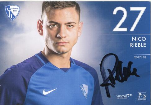 Nico Rieble  2017/2018  VFL Bochum  Fußball Autogrammkarte original signiert 