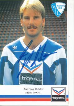 Andreas Ridder  1990/1991  VFL Bochum  Fußball Autogrammkarte original signiert 
