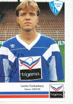 Laszlo Farkashazy  1989/1990  VFL Bochum  Fußball Autogrammkarte original signiert 