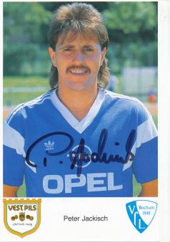 Peter Jackisch  1987/1988  VFL Bochum  Fußball Autogrammkarte original signiert 