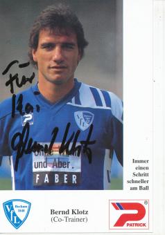 Bernd Klotz  1992/1993  VFL Bochum  Fußball Autogrammkarte original signiert 