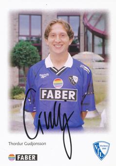 Thordur Gudjonsson  1995/1996  VFL Bochum  Fußball Autogrammkarte original signiert 