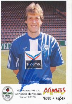 Christian Herrmann 1991/1992  VFL Bochum  Fußball Autogrammkarte original signiert 