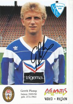 Gerrit Plomp  1989/1990  VFL Bochum  Fußball Autogrammkarte original signiert 