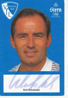 Rolf Schafstall † 2018   1982/1983  VFL Bochum  Fußball Autogrammkarte original signiert 