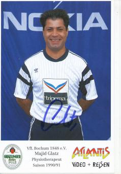 Majid Glatz  1990/1991  VFL Bochum  Fußball Autogrammkarte original signiert 