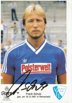 Frank Schulz  1985/1986  VFL Bochum  Fußball Autogrammkarte original signiert 