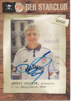Andrej Polunin  2000/2001  FC St.Pauli  Fußball Autogrammkarte original signiert 