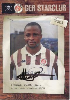 Thomas Duah   2001/2002  FC St.Pauli  Fußball Autogrammkarte original signiert 