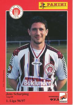 Jens Scharping  1996/1997  FC St.Pauli  Fußball Autogrammkarte original signiert 