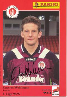 Carsten Wehlmann  1996/1997  FC St.Pauli  Fußball Autogrammkarte original signiert 
