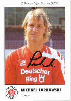 Michael Lorkowski  1992/1993  FC St.Pauli  Fußball Autogrammkarte original signiert 