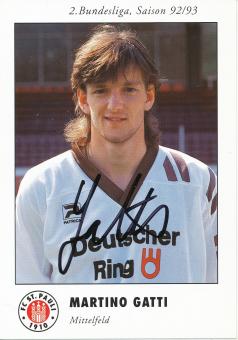 Martino Gatti  1992/1993  FC St.Pauli  Fußball Autogrammkarte original signiert 