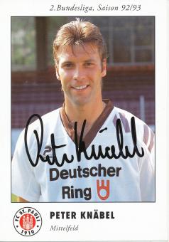 Peter Knäbel  1992/1993  FC St.Pauli  Fußball Autogrammkarte original signiert 