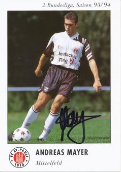 Andreas Mayer  1993/1994  FC St.Pauli  Fußball Autogrammkarte original signiert 