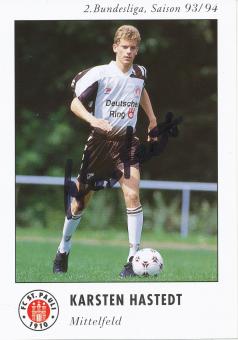 Karsten Hastedt  1993/1994  FC St.Pauli  Fußball Autogrammkarte original signiert 