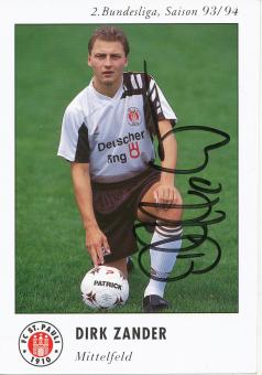 Dirk Zander  1993/1994  FC St.Pauli  Fußball Autogrammkarte original signiert 