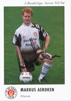 Markus Aerdken  1993/1994  FC St.Pauli  Fußball Autogrammkarte original signiert 