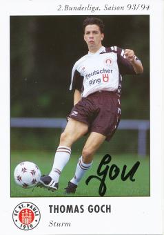 Thomas Goch  1993/1994  FC St.Pauli  Fußball Autogrammkarte original signiert 