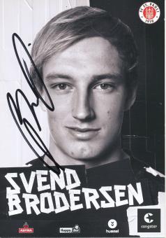 Sven Brodersen  2015/2016  FC St.Pauli  Fußball Autogrammkarte original signiert 