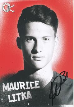 Maurice Litka  2017/2018  FC St.Pauli  Fußball Autogrammkarte original signiert 