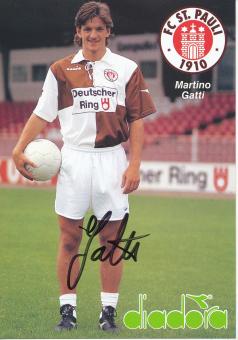 Martino Gatti   1991/1992  FC St.Pauli  Fußball Autogrammkarte original signiert 