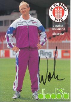 Ronald Wollmann   1991/1992  FC St.Pauli  Fußball Autogrammkarte original signiert 
