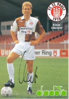 Klaus Ulbricht   1991/1992  FC St.Pauli  Fußball Autogrammkarte original signiert 