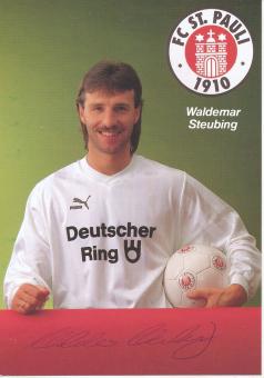 Waldemar Steubing   1989/1990  FC St.Pauli  Fußball Autogrammkarte original signiert 