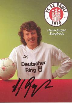 Hans Jürgen Bargfrede  1989/1990  FC St.Pauli  Fußball Autogrammkarte original signiert 