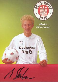 Mario Steinhauer  1989/1990  FC St.Pauli  Fußball Autogrammkarte original signiert 