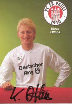 Claus Ottens  1989/1990  FC St.Pauli  Fußball Autogrammkarte original signiert 