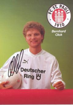 Bernhard Olck  1989/1990  FC St.Pauli  Fußball Autogrammkarte original signiert 