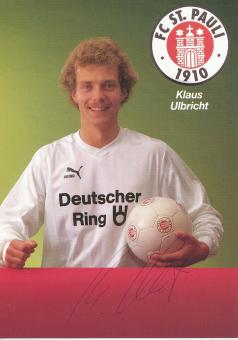 Klaus Ulbricht  1989/1990  FC St.Pauli  Fußball Autogrammkarte original signiert 