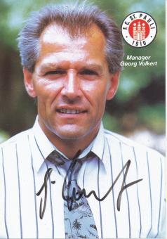 Georg Volkert  1988/1989  FC St.Pauli  Fußball Autogrammkarte original signiert 