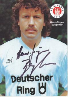 Hans Jürgen Bargfrede  1988/1989  FC St.Pauli  Fußball Autogrammkarte original signiert 