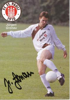 Jürgen Gronau  1990/1991  FC St.Pauli  Fußball Autogrammkarte original signiert 