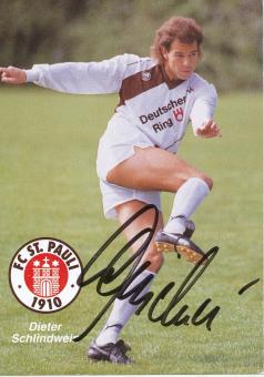 Dieter Schlindwein  1990/1991  FC St.Pauli  Fußball Autogrammkarte original signiert 